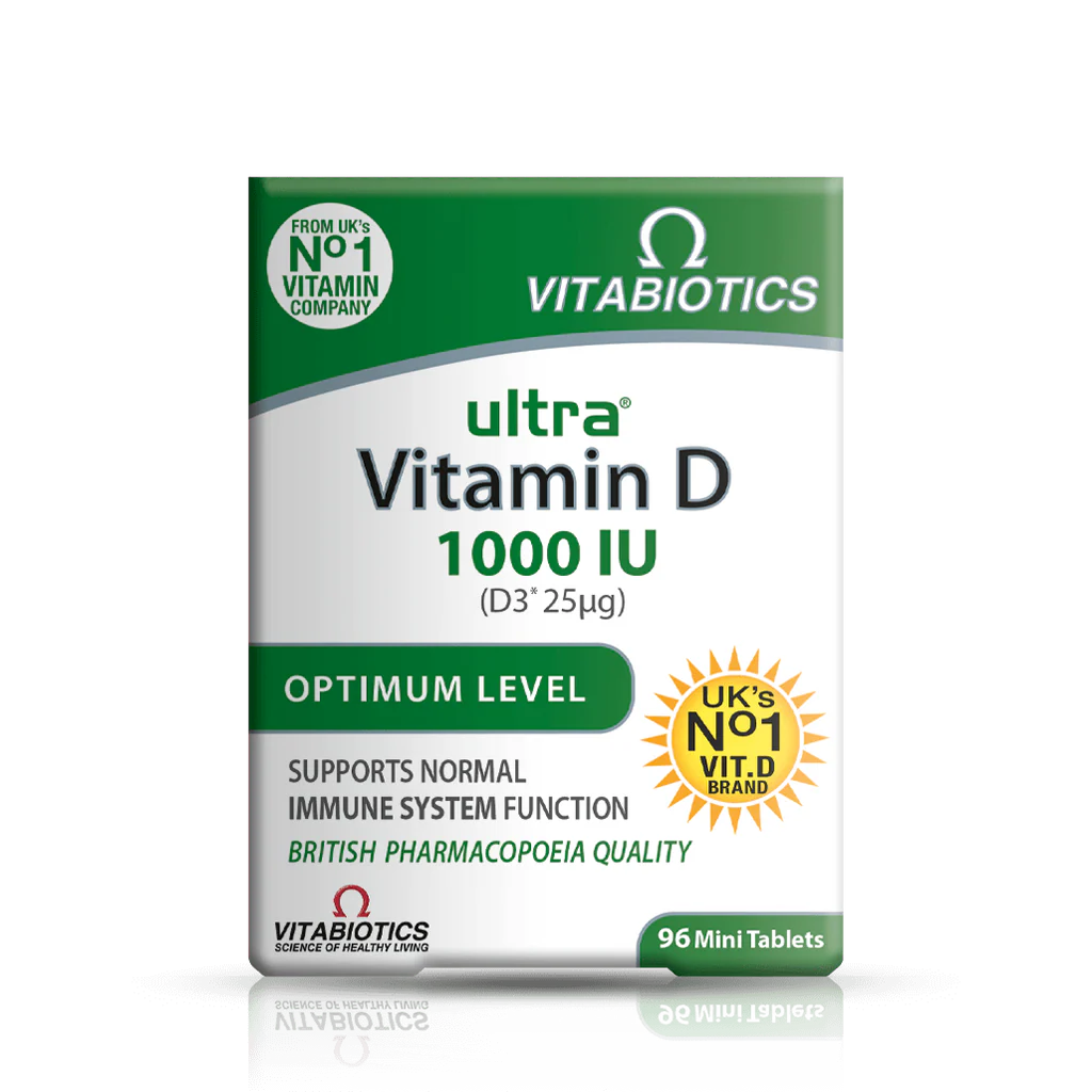 Vitabiotics Ultra Vitamin D Tablets 1000IU Optimum Level 96 Tablets